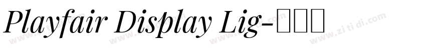 Playfair Display Lig字体转换